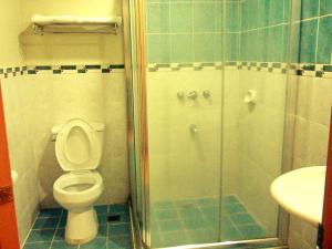 Taculing HaciendaMo2 Days Inn的一间带卫生间和淋浴的浴室