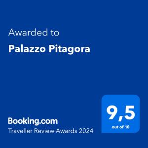 塔兰托Palazzo Pitagora的手机的屏幕,手机的文本被授予palaza pichico