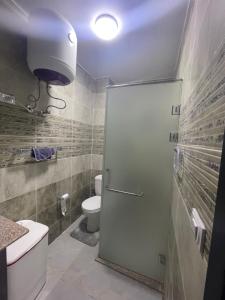 加利布港Fantasy的带淋浴、卫生间和灯的浴室