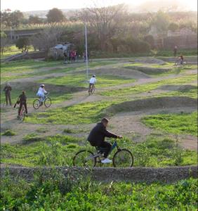 伊索拉迪卡波里祖托Agri B&B Terre Joniche的一群人在田野骑车