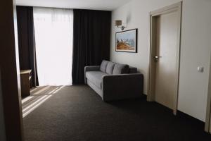 布克维VILSON hotel的带沙发和窗户的客厅