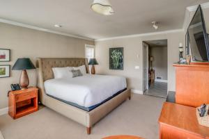 卡农海滩Cannon Beach Hotel Collection的一间卧室配有一张床和一台电视