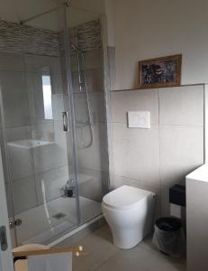 塞里亚泰Nyx Lilura Foresteria Lombarda的带淋浴和卫生间的浴室