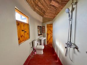 MakuyuniMaasai Eco Boma & Lodge - Experience Maasai Culture的一间带卫生间和窗户的浴室