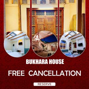 布哈拉BUKHARA HOUSE hotel的一张带门的建筑物照片的拼贴图