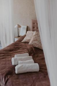 PitschenPrudentia Hotels Adler的床上铺有白色毛巾的床
