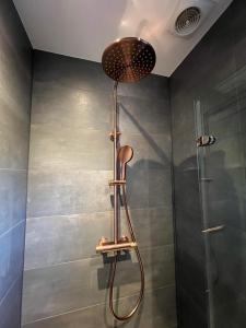 JispRomantic Dutch hideaway的浴室内配有淋浴和头顶淋浴