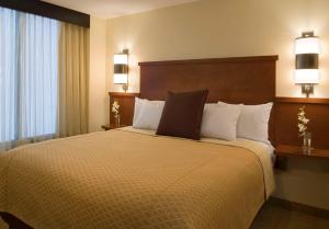 查尔斯顿凯悦广场北查尔斯顿酒店的一间位于酒店客房内的带大床的卧室