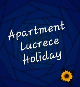 都灵LUCRECE Holiday apartment的带有向日葵的重新安排节日标志