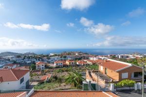 丰沙尔Barcelos Apartment by HR Madeira的享有带房屋的城市和大海的景致。