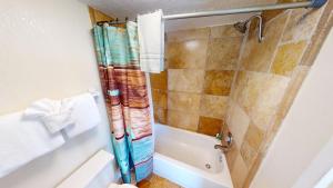 圣徒皮特海滩Island Inn Beach Resort的带淋浴和卫生间的浴室