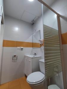 瓦伦西亚benimaclet delux3的一间带卫生间和水槽的浴室