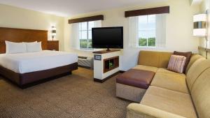 埃斯特罗椰子点凯悦嘉轩酒店的配有一张床和一台平面电视的酒店客房