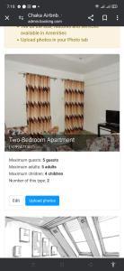 尼耶利Chaka Airbnb.的网页上有一幅房间的照片