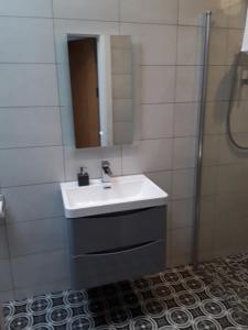 基拉尼Pairc Na Coille Killarney的浴室配有白色水槽和淋浴。