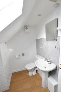 SalenArgyll House Ben More的白色的浴室设有卫生间和水槽。