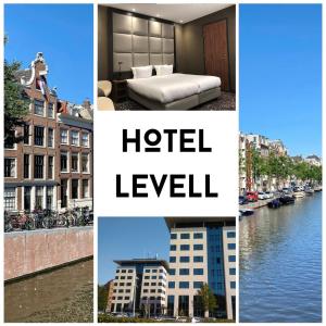 阿姆斯特丹乐维尔酒店的一张酒店和城市的照片
