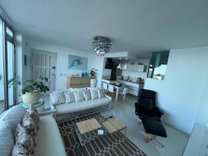 Playa del HombrePlaya del Hombre Deluxe Luxury Apartments的客厅配有沙发和桌子