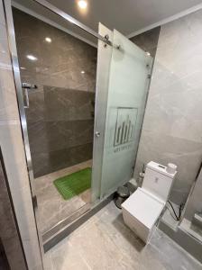 纳沃伊Art Hotel Navoiy的浴室配有淋浴和卫生间。