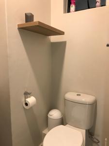 约翰内斯堡The Smart Home的浴室设有卫生间,上面有架子