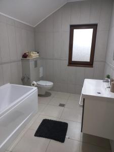 雅西Cabana Cami的带浴缸、卫生间和盥洗盆的浴室