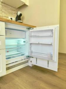 圣乔瓦尼·罗通多Casa Luciana Apartment的厨房里开有门的空冰箱