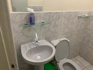 巴西利亚102 verão kit exclusiva的一间带卫生间和水槽的浴室