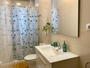洛斯·亚诺斯·德·阿里丹VISTA PLAZA - Exceptional Location的一间带水槽、卫生间和淋浴的浴室