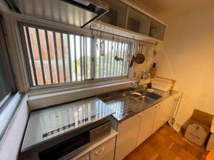 热海XXUFO的一个带水槽和窗户的小厨房