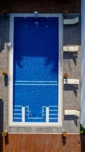 托兰克索Villa Alexandre Pousada - Trancoso的大型游泳池的顶部景色