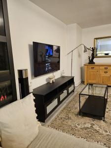 伦敦CENTRAL London Luxury APP的客厅设有壁挂式平面电视。