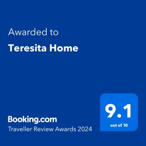 内罗毕Teresita Home的蓝色的屏幕,文字被授予特西卡之家