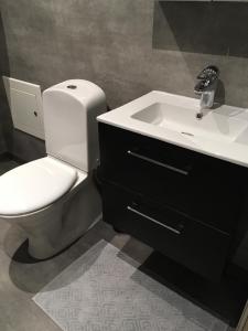 穆塔拉Paradise House的浴室配有白色卫生间和盥洗盆。