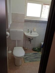 诺瓦拉La casa di Lucia Appartamento的一间带卫生间和水槽的浴室
