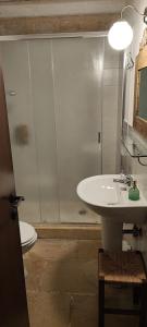 穆罗莱切塞马塞里亚拉哥酒店的浴室配有白色水槽和卫生间。