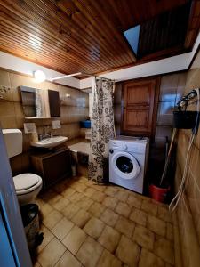 提诺斯Gyzi 's house的一间带卫生间和洗衣机的浴室
