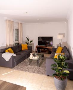 BocacangrejoVilla Costa的客厅配有两张沙发和一台电视机