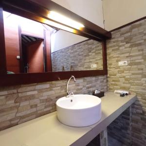吉利特拉旺安Giliranta的一间带水槽和镜子的浴室