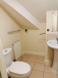 利物浦Elm Vale Lodge的一间带卫生间和水槽的浴室