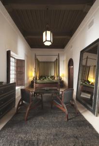 摩达摩洛哥传统庭院住宅的休息区