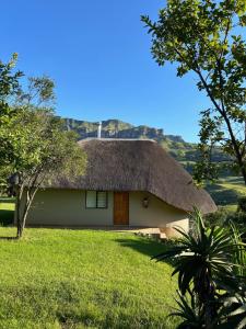 伯格维尔Sungubala Eco Camp的茅草屋顶房屋