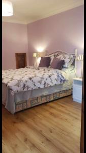 利默里克Stay With Jack的一间卧室配有一张大床和两盏灯。