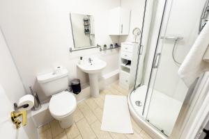 都柏林O'Connell Place的浴室配有卫生间水槽和淋浴。