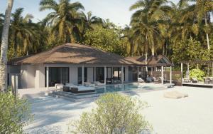 马米基里Villa Haven Maldives Resort的一座别墅,设有游泳池和棕榈树