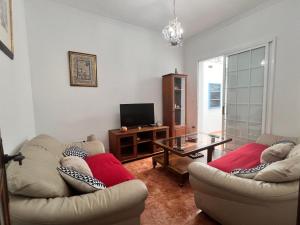 洛斯·亚诺斯·德·阿里丹Aceró Home的客厅配有两张沙发和一台电视