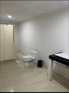 新戈尔戈纳Gorgona Beach House的一间带卫生间和水槽的浴室