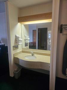 科迪贝尔图斯酒店的一间带水槽和大镜子的浴室