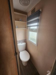 英戈尔德梅尔斯Kingfisher OAK 1098 Dees Caravan Lettings的一间带卫生间和窗户的小浴室