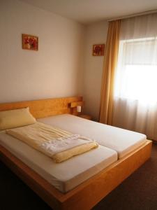 瓦尔德布龙施特劳斯酒店的一间卧室设有一张大床和窗户