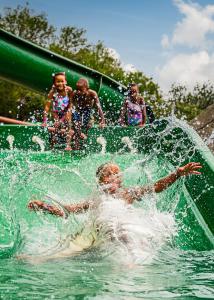 焦济尼Jozini Tiger Lodge & Spa by Dream Resorts的一群人在水中玩耍